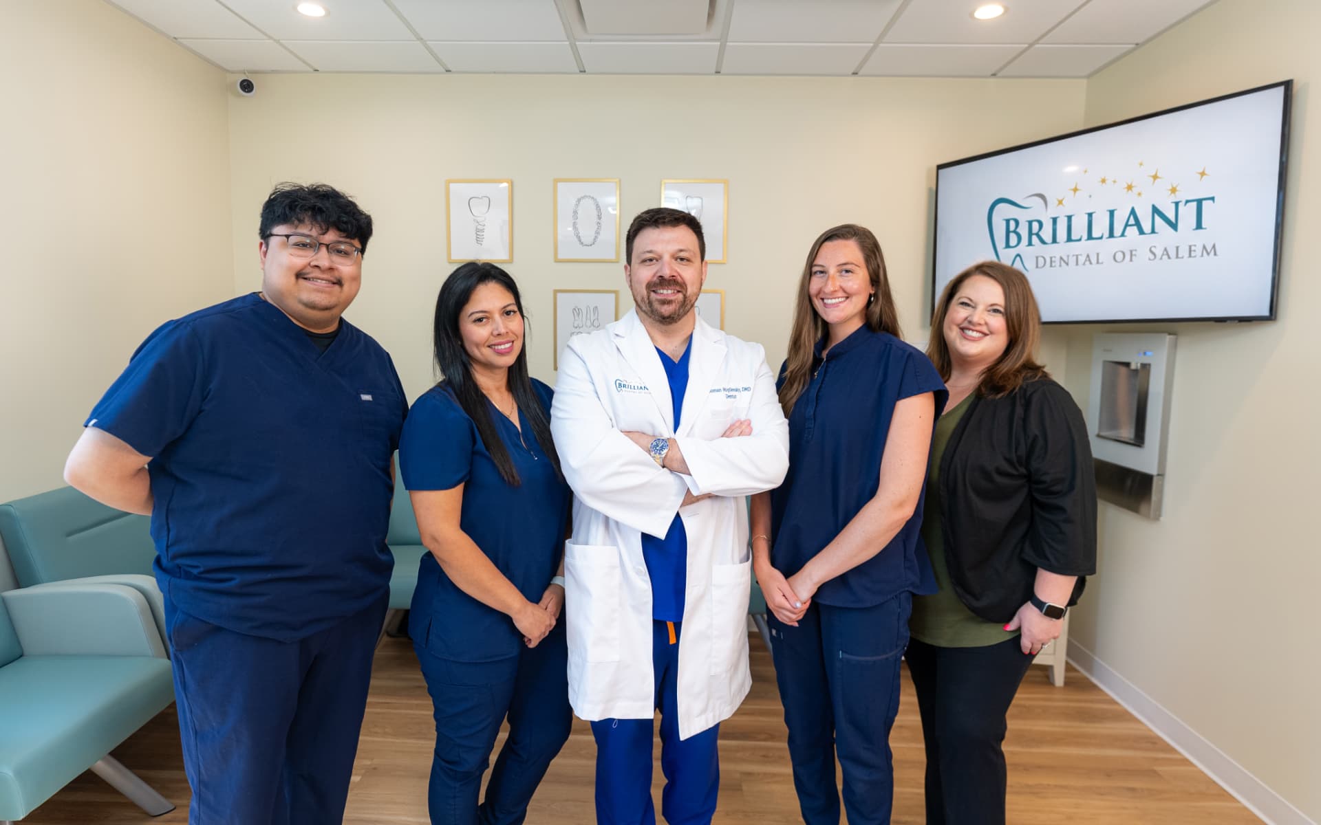 Dr. Roman Mogilevsky and the Brilliant Dental of Salem team